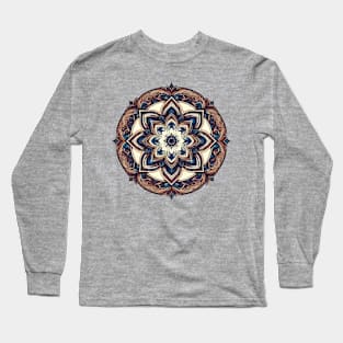 Mandala Brown Blue 1 Long Sleeve T-Shirt